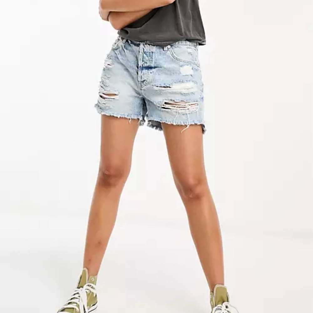 Free People Maggie Distressed Shorts